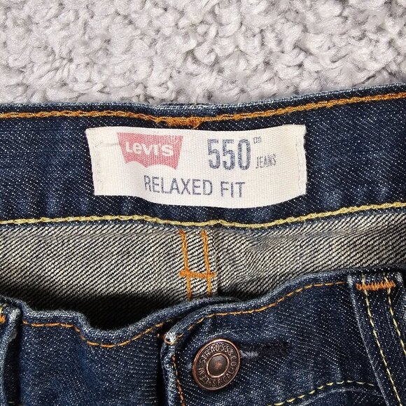 Levis‎ 550 Jeans Mens 34x32 Blue Relaxed Straight Fit Medium Wash Classic Denim - Picture 4 of 11